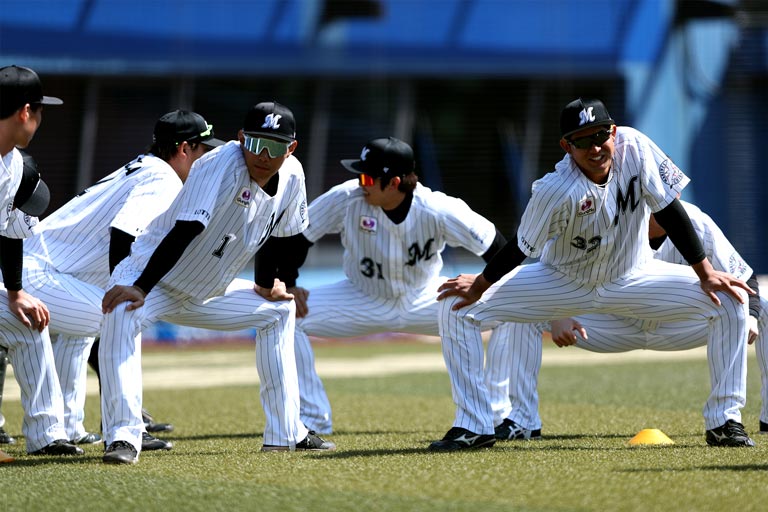 試合開始前の「練習見学会」